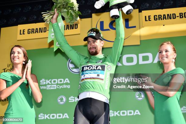Peter Sagan of team BORA with the green jersey during the stage 10 of the Tour de France 2018 on July 17, 2018 in Annecy, France.