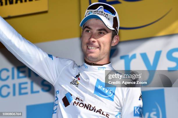 Pierre Latour of team AG2R LA MONDIALE win the white jersey during the stage 10 of the Tour de France 2018 on July 17, 2018 in Annecy, France.