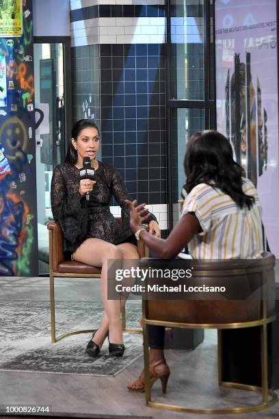 Actress Janina Gavankar visits Build to discuss his album "Rolling Papers 2" at Build Studio on July 17, 2018 in New York City.