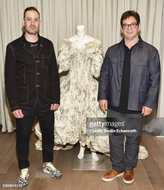 Directors Ian Bonhote and Peter Ettedgui pose for portrait at exhibit for the new film documentary "McQueen" at The London Hotel on July 17, 2018 in...