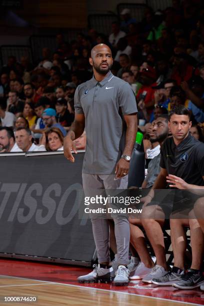 Summer League Head Coach John Lucas III of the Minnesota Timberwolves looks on during the game against the Toronto Raptors on July 8, 2018 at the Cox...