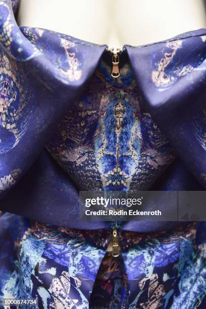 Detail, Alexander McQueen Spring/Summer 2010 "Plato's Atlantis" ensemble on display for the new film documentary "McQueen" at The London Hotel on...