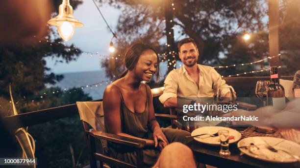 summer dinner party - luxury dinner party stock pictures, royalty-free photos & images