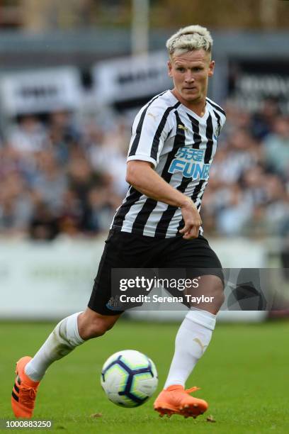 Matt Ritchie of Newcastle United passes the ball during the Pre Season Friendly match between St.Patricks Athletic and Newcastle United at Richmond...