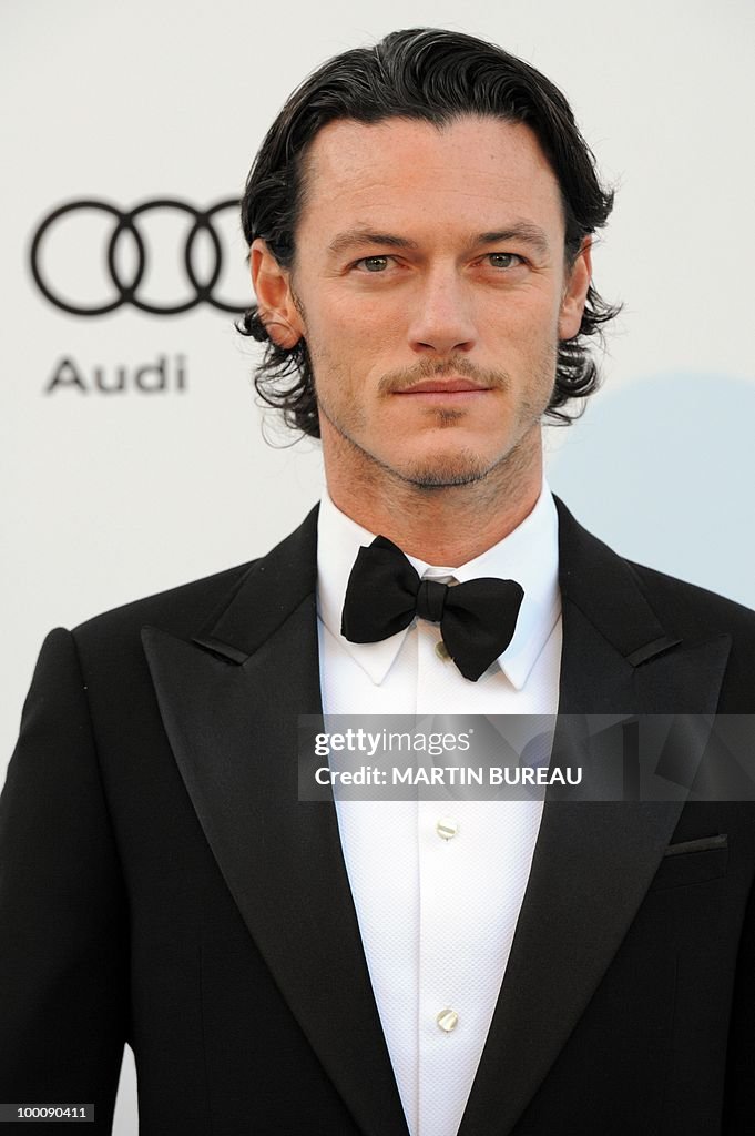 British actor Luke Evans poses while arr