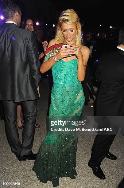 Paris Hilton attends amfAR's Cinema Against AIDS 2010 benefit gala after party at the Hotel du Cap Eden-Roc on May 20, 2010 in Antibes, France.