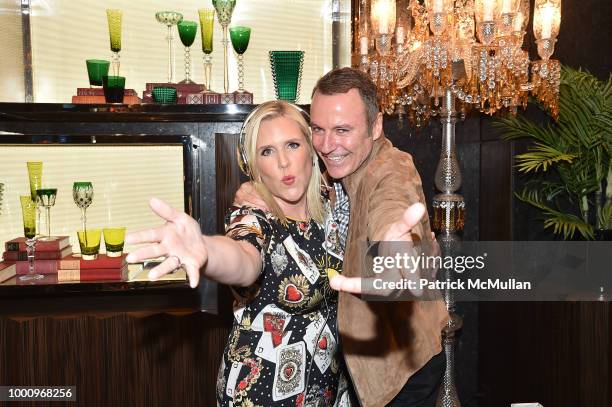 Marjorie Gubelmann and Colin Cowie attend High Roller's Night hosted by Baccarat with WPT & DJ Mad Marj at Baccarat Flagship on July 17, 2018 in New...