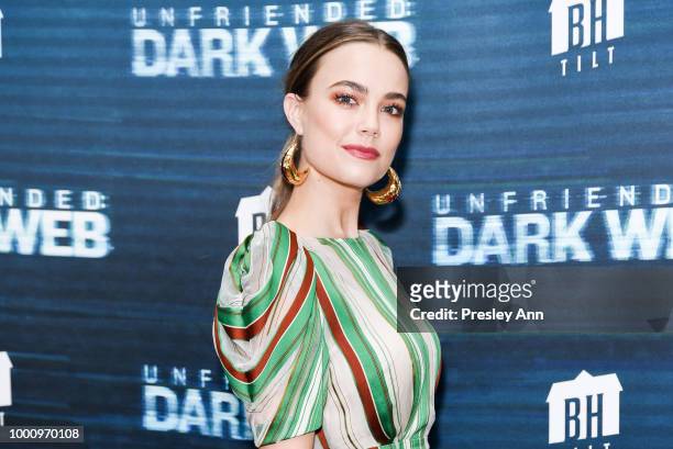 Rebecca Rittenhouse attends the premiere of Blumhouse Productions and Universal Pictures' "Unfriended: Dark Web" at L.A. LIVE on July 17, 2018 in Los...