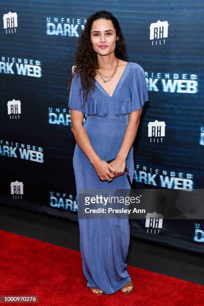Stephanie Nogueras attends the premiere of Blumhouse Productions and Universal Pictures' "Unfriended: Dark Web" at L.A. LIVE on July 17, 2018 in Los...