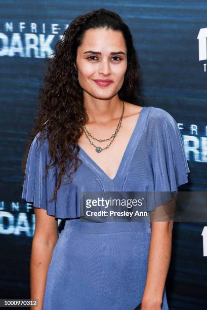 Stephanie Nogueras attends the premiere of Blumhouse Productions and Universal Pictures' "Unfriended: Dark Web" at L.A. LIVE on July 17, 2018 in Los...
