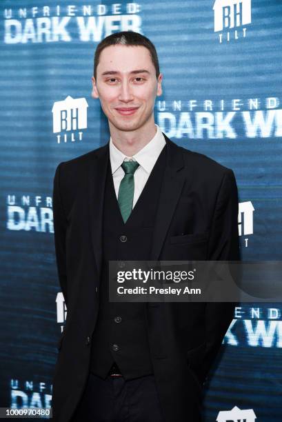 Alexander Ward attends the premiere of Blumhouse Productions and Universal Pictures' "Unfriended: Dark Web" at L.A. LIVE on July 17, 2018 in Los...