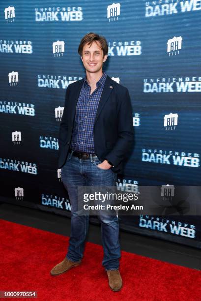 Adam Westman attends the premiere of Blumhouse Productions and Universal Pictures' "Unfriended: Dark Web" at L.A. LIVE on July 17, 2018 in Los...