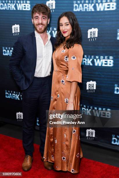 Connor Del Rio and Chelsea Kurtz attend the premiere of Blumhouse Productions and Universal Pictures' "Unfriended: Dark Web" at L.A. LIVE on July 17,...