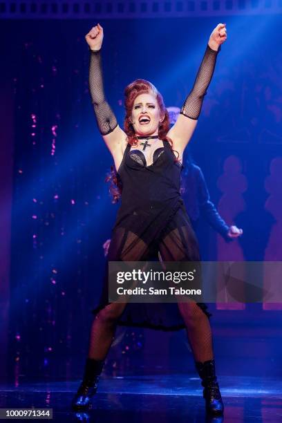 Amanda Harrison during a media preview for Rocky Horror Show at Her Majesty's Theatre on July 18, 2018 in Melbourne, Australia.