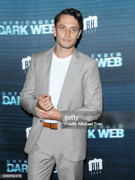 Colin Woodell arrives to the Los Angeles premiere of Blumhouse Productions and Universal Pictures' "Unfriended: Dark Web" held at L.A. LIVE on July...