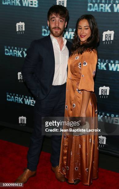 Connor Del Rio and Chelsea Kurtz attend the premiere of Blumhouse Productions and Universal Pictures' 'Unfriended: Dark Web' at L.A. LIVE on July 17,...
