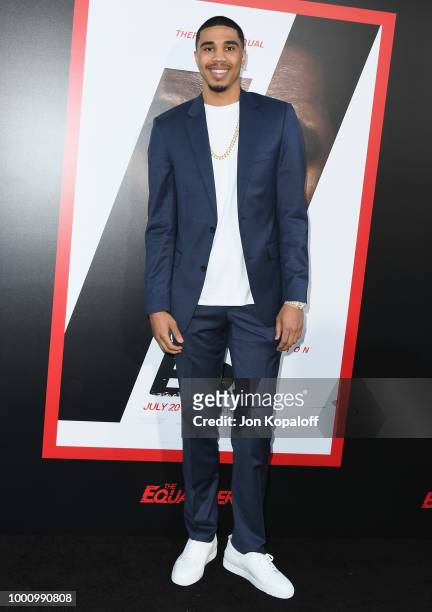 Jayson Tatum attends premiere of Columbia Picture's "Equalizer 2" at TCL Chinese Theatre on July 17, 2018 in Hollywood, California.