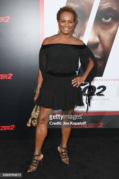 Vanessa Bell Calloway attends premiere of Columbia Picture's "Equalizer 2" at TCL Chinese Theatre on July 17, 2018 in Hollywood, California.