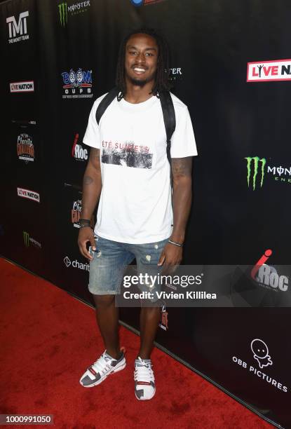 Tye Smith attends 50K Charity Challenge Celebrity Basketball Game at UCLA's Pauley Pavilion on July 17, 2018 in Westwood, California.