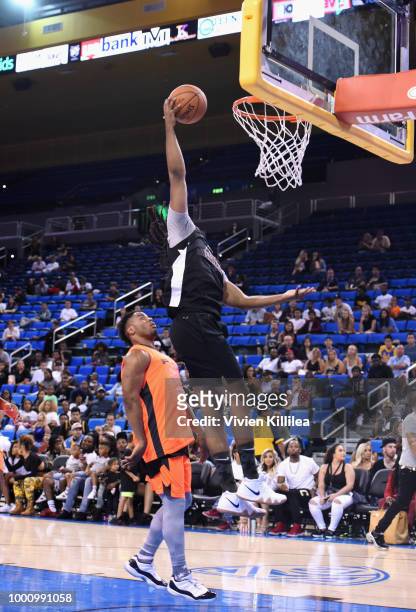 Tye Smith attends 50K Charity Challenge Celebrity Basketball Game at UCLA's Pauley Pavilion on July 17, 2018 in Westwood, California.