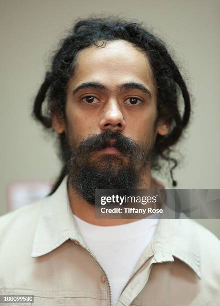 Damian "Jr. Gong" Marley performs on Fuel TV's "The Daily Habit" on May 20, 2010 in Los Angeles, California.