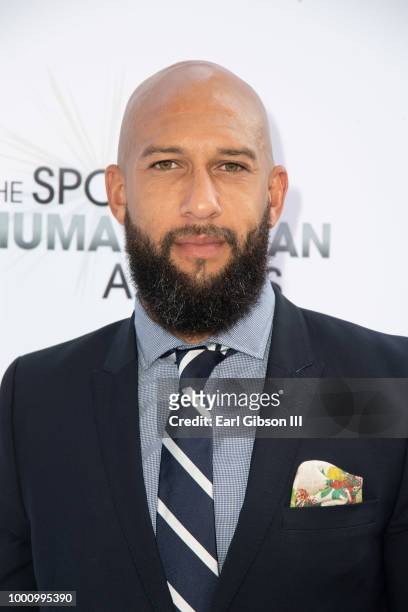Tim Howard attends the 4th Annual Sports Humanitarian Awards at The Novo by Microsoft on July 17, 2018 in Los Angeles, California.