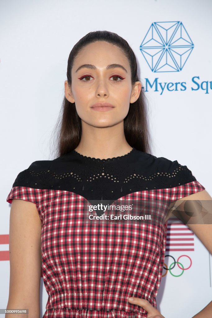 Emmy Rossum attends the 4th Annual Sports Humanitarian Awards at The