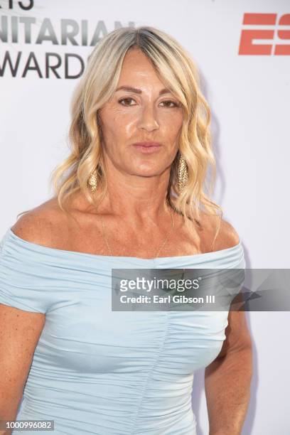 Nadia Comaneci attends the 4th Annual Sports Humanitarian Awards at The Novo by Microsoft on July 17, 2018 in Los Angeles, California.