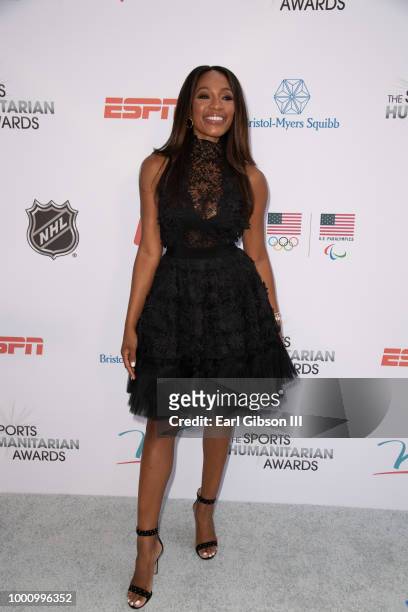 Cari Champion attends the 4th Annual Sports Humanitarian Awards at The Novo by Microsoft on July 17, 2018 in Los Angeles, California.