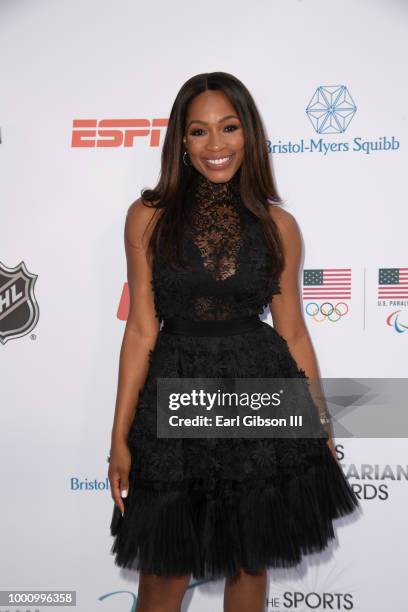 Cari Champion attends the 4th Annual Sports Humanitarian Awards at The Novo by Microsoft on July 17, 2018 in Los Angeles, California.