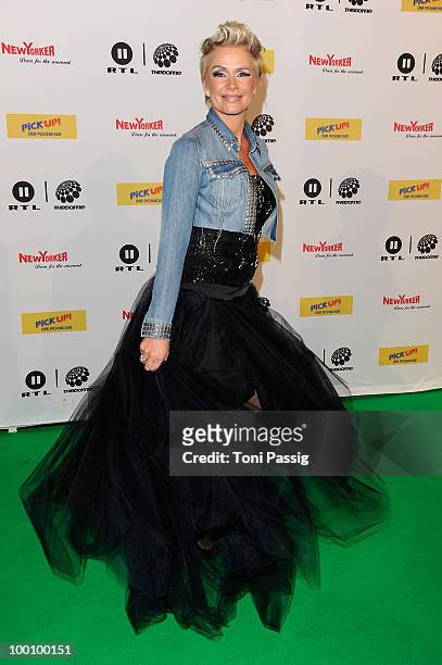 Claudia Effenberg arrives at 'The Dome 54' at Schleyerhalle on May 20, 2010 in Stuttgart, Germany.