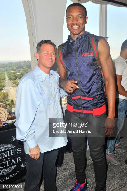 Gavin Keilly and Wendell Carter attend Hemp Hyrdate and GBK Pre ESPY Lounge on July 17, 2018 in Los Angeles, California.
