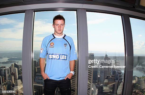 Scott Jamieson of Sydney FC poses for a portrait during a Sydney FC A-League press conference announcing his signing at Sydney Tower on May 21, 2010...