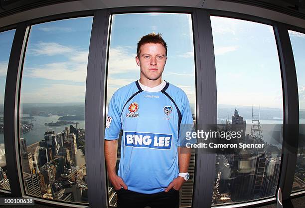 Scott Jamieson of Sydney FC poses for a portrait during a Sydney FC A-League press conference announcing his signing at Sydney Tower on May 21, 2010...