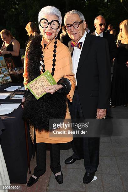 Designer Iris Apfel and Carl Apfel attend the Green Chimneys Annual Spring Gala at Tappan Hill Mansion on May 20, 2010 in Tarrytown, New York.