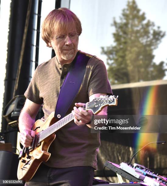 Trey Anastasio of Phish performs during the band's 2018 Summer Tour opening night at Lake Tahoe Outdoor Arena At Harveys on July 17, 2018 in...