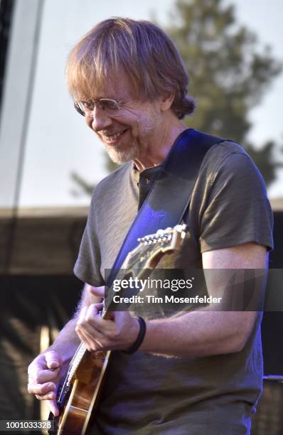 Trey Anastasio of Phish performs during the band's 2018 Summer Tour opening night at Lake Tahoe Outdoor Arena At Harveys on July 17, 2018 in...