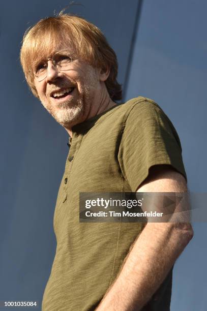 Trey Anastasio of Phish performs during the band's 2018 Summer Tour opening night at Lake Tahoe Outdoor Arena At Harveys on July 17, 2018 in...