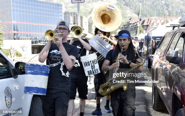 Parking lot atmosphere before Phish performs during the band's 2018 Summer Tour opening night at Lake Tahoe Outdoor Arena At Harveys on July 17, 2018...