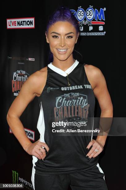 Natalie Eva Marie attends Monster Energy Outbreak $50K Charity Challenge celebrity basketball game at UCLA on July 17, 2018 in Los Angeles,...