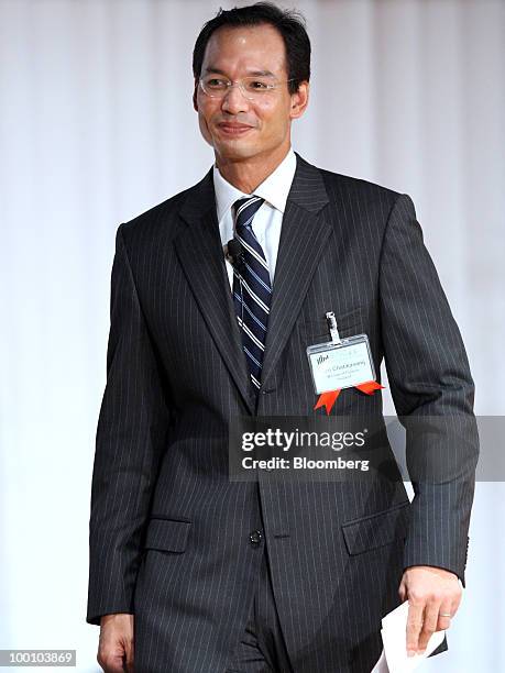 Korn Chatikavanij, Thailand's finance minister, arrives for the 16th International Conference on The Future of Asia in Tokyo, Japan, on Friday, May...