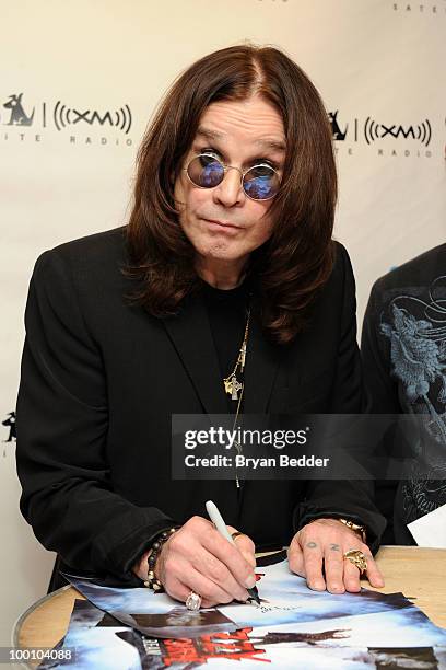 Musician Ozzy Osbourne appears at SIRIUS XM Studios to promote his new album "Scream" on May 20, 2010 in New York City.