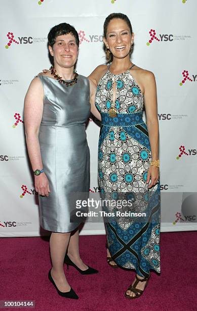 Of Young Survival Coalition, Marcia Stein and NBC reporter Cat Greenleaf attend Young Survival Coalition Hosts "In Living Pink" Benefit at Crimson on...