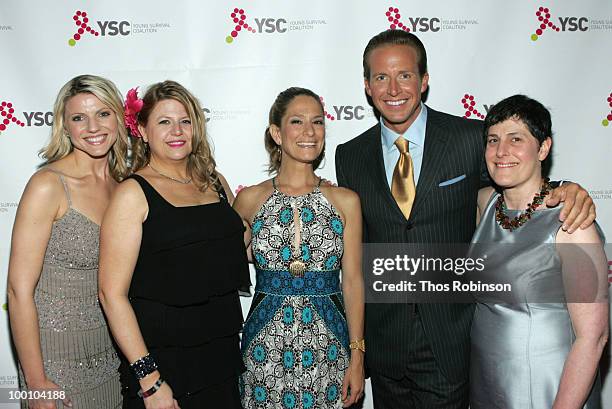 News 12 reporter Erica Zaky, BOD president Anna Cluxton, NBC reporter Cat Greenleaf, news anchor Chris Wragge, and CEO of Young Survival Coalition,...