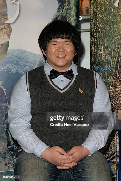 Lin Yu Chun poses at the Los Angeles Dodger's news conference announcing partnership with Taiwan Tourism Board on May 20, 2010 in Los Angeles,...