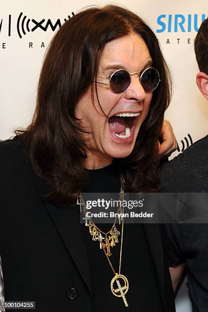 Musician Ozzy Osbourne appears at SIRIUS XM Studios to promote his new album "Scream" on May 20, 2010 in New York City.