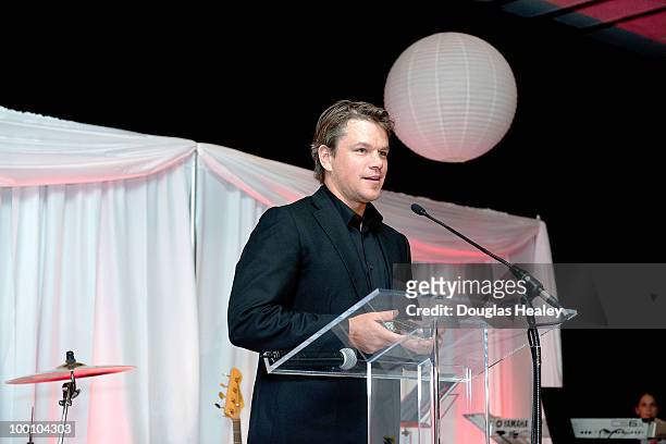 Matt Damon is honored at the Save the Children's 3rd Annual Celebration of Hope at the Hyatt Regency on May 20, 2010 in Old Greenwich, Connecticut.