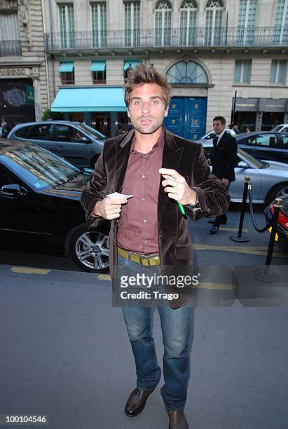 Arnaud Clement arrives at Jo Wilfried Tsonga 'Ace de Coeur' Charity Cocktail at Hotel Park Hyatt on May 20, 2010 in Paris, France.