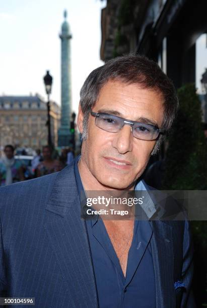 Gérard Lanvin arrives at Jo Wilfried Tsonga 'Ace de Coeur' Charity Cocktail at Hotel Park Hyatt on May 20, 2010 in Paris, France.