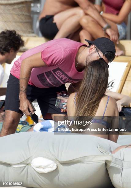 Pablo Lopez and Claudia Nieto are seen on July 17, 2018 in Marbella, Spain.